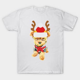 Deer Puppy Christmas gifts, Dog, Holiday gift T-Shirt